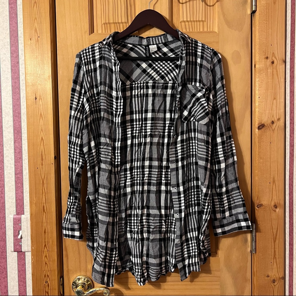gray plaid flannel